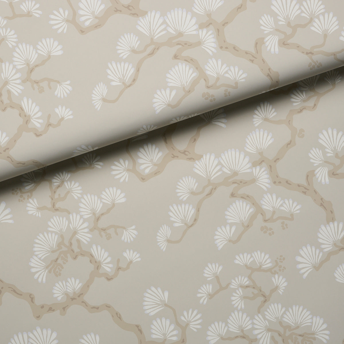 Hinata Wallpaper in stone color - pattern number 5018331 - by Schumacher in the Japonisme collection