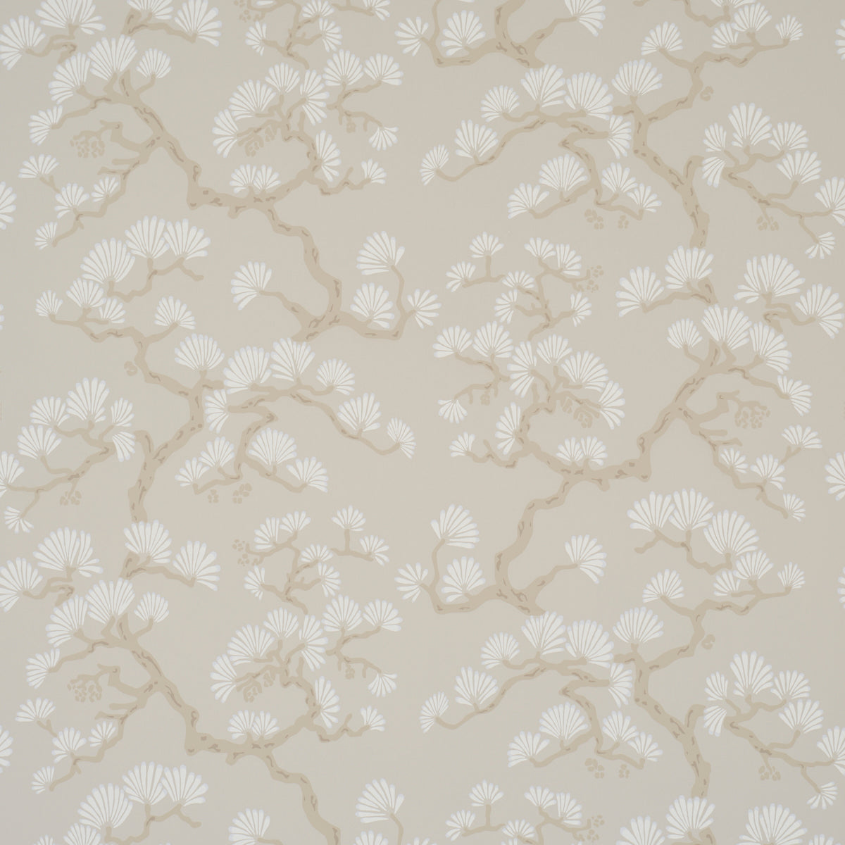 Hinata Wallpaper in stone color - pattern number 5018331 - by Schumacher in the Japonisme collection