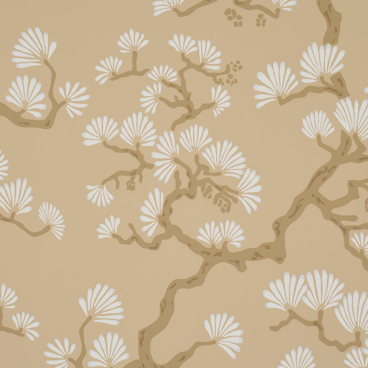 Hinata Wallpaper in neutral color - pattern number 5018332 - by Schumacher in the Japonisme collection