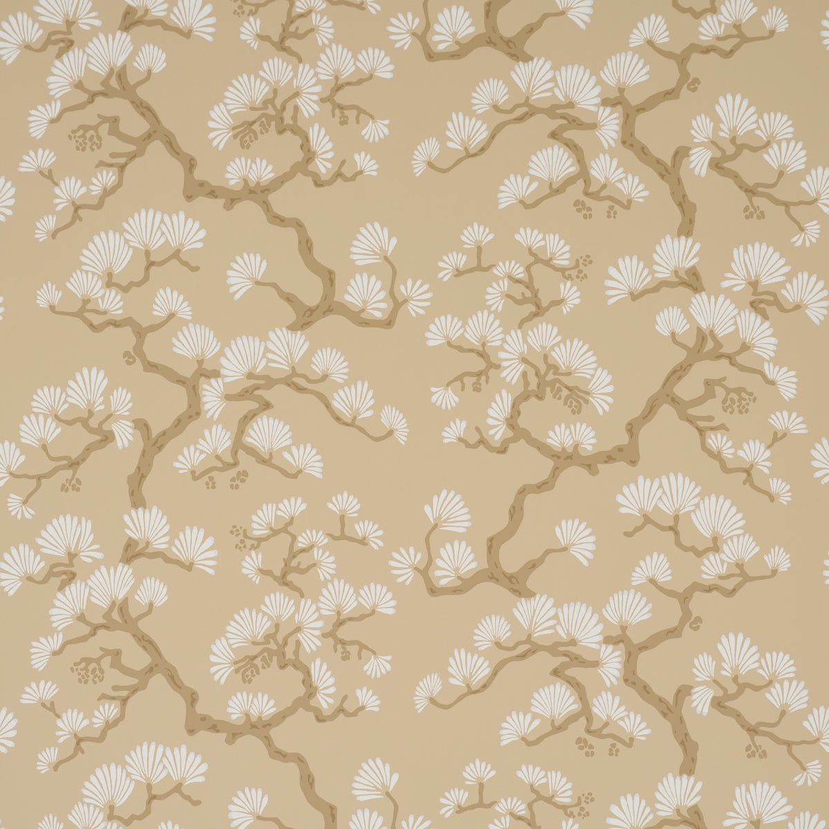 Hinata Wallpaper in neutral color - pattern number 5018332 - by Schumacher in the Japonisme collection