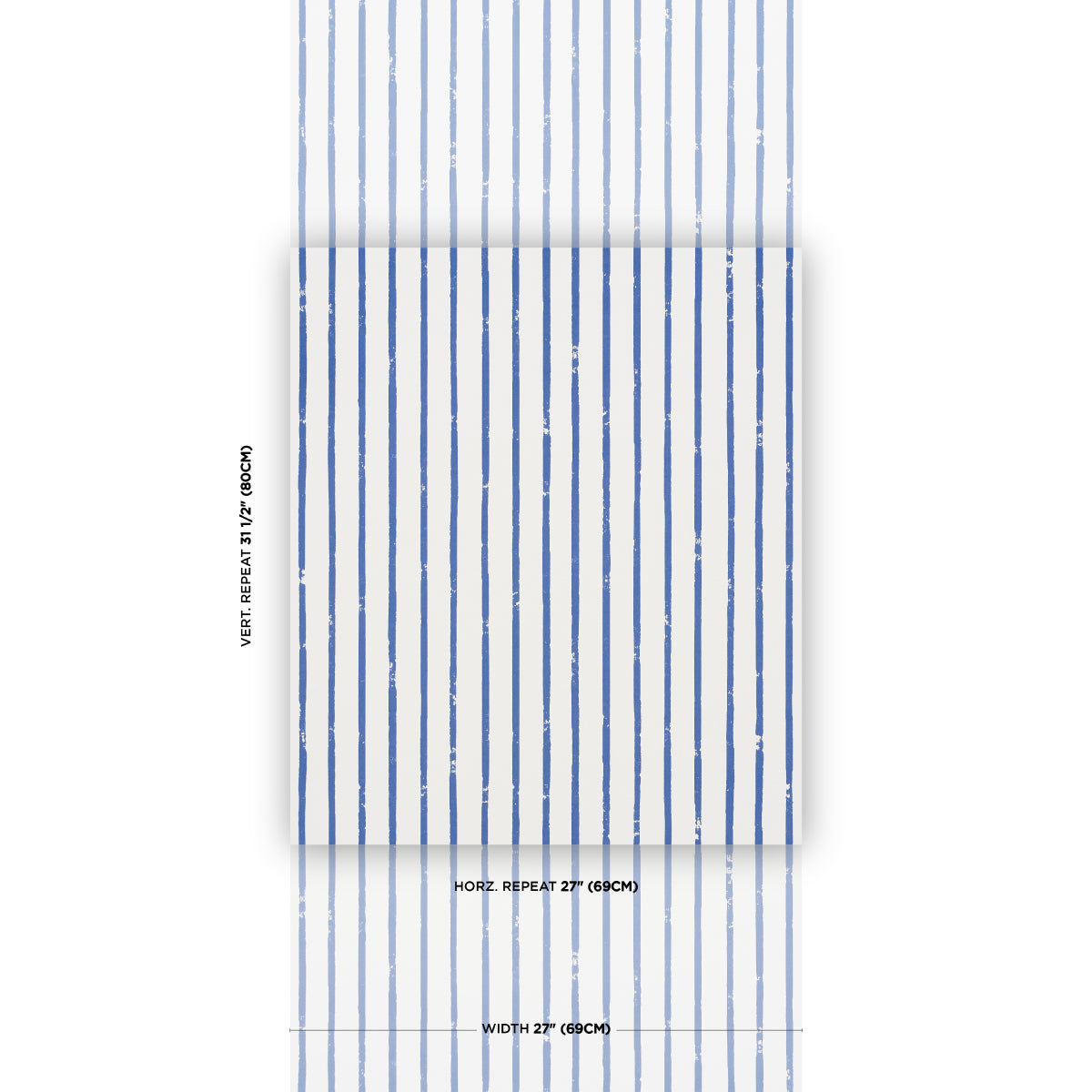 Springs Stripe Wallpaper in Navy color - pattern number 5018350 - by Schumacher in the Stars and Stripes collection