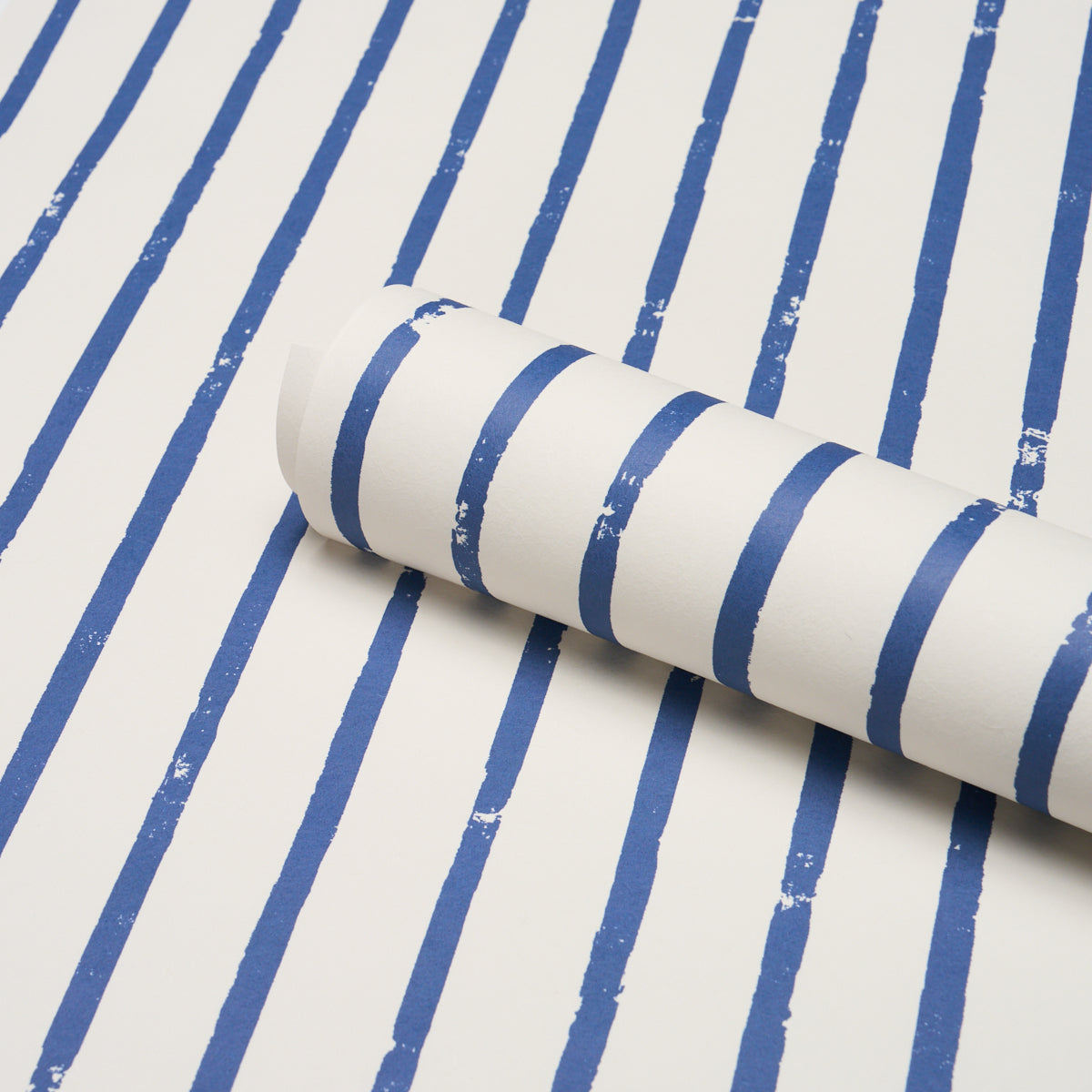 Springs Stripe Wallpaper in Navy color - pattern number 5018350 - by Schumacher in the Stars and Stripes collection