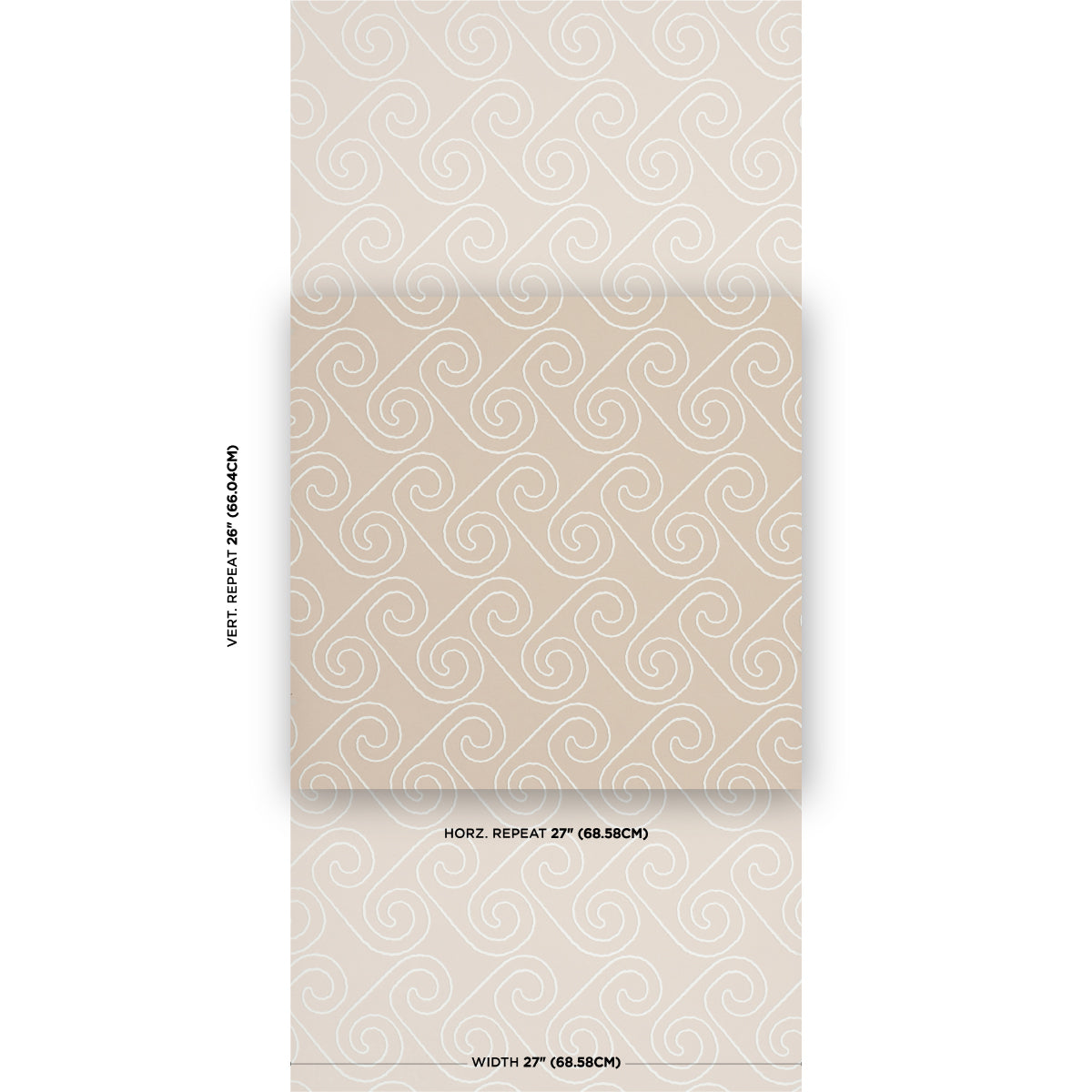 Fortuna Wallpaper in light beige color - pattern number 5018360 - by Schumacher in the Backdrop I collection