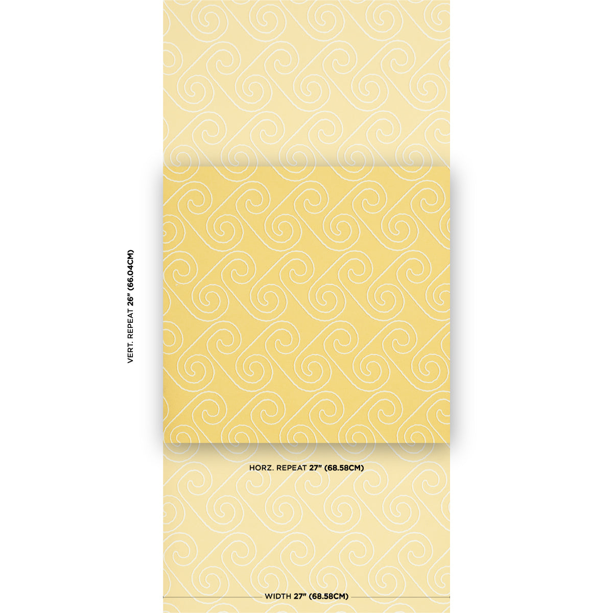 Fortuna Wallpaper in light yellow color - pattern number 5018361 - by Schumacher in the Backdrop I collection