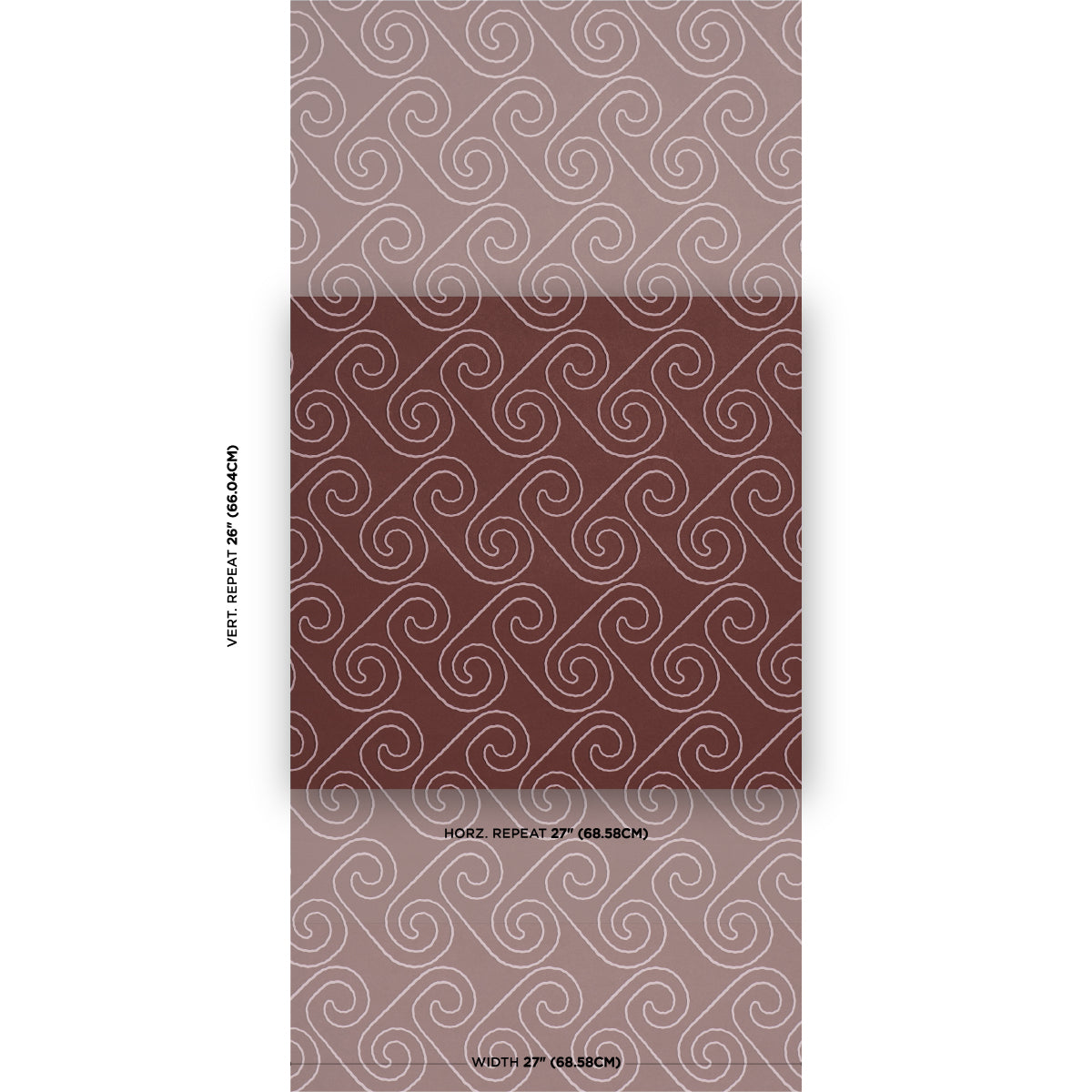 Fortuna Wallpaper in plum color - pattern number 5018362 - by Schumacher in the Backdrop I collection