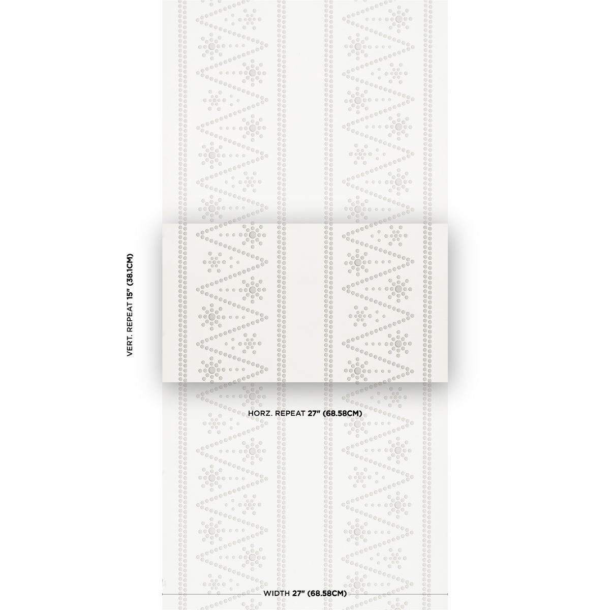 The Pearlies Wallpaper in silver color - pattern number 5018370 - by Schumacher in the Backdrop I collection