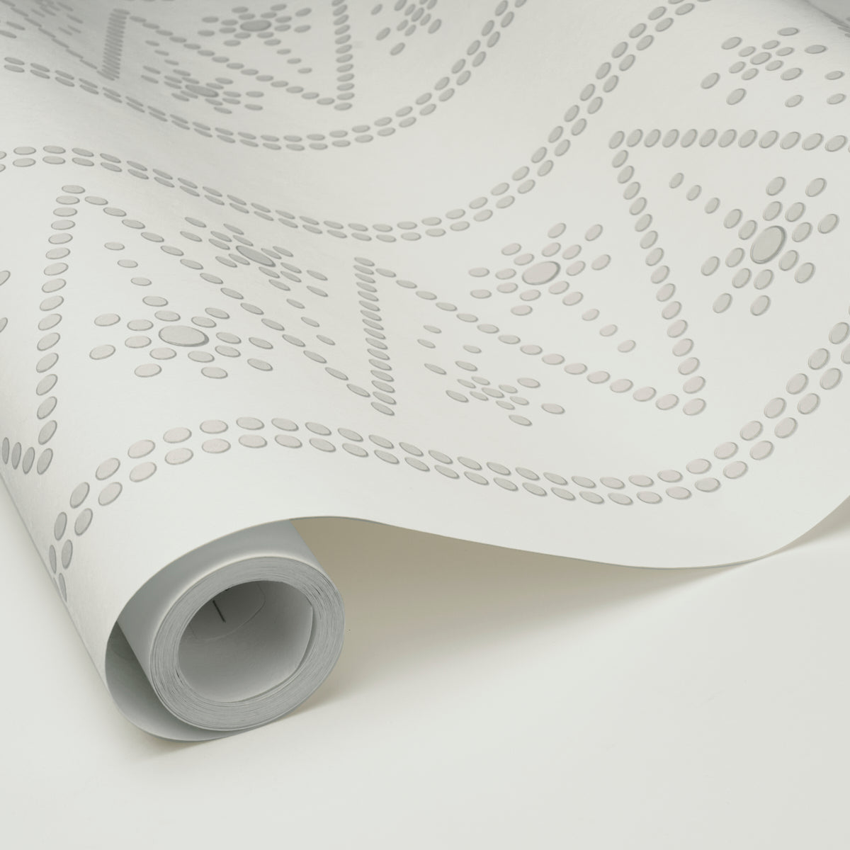 The Pearlies Wallpaper in silver color - pattern number 5018370 - by Schumacher in the Backdrop I collection