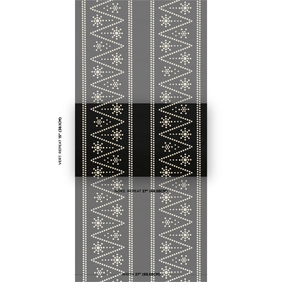 The Pearlies Wallpaper in black color - pattern number 5018373 - by Schumacher in the Backdrop I collection