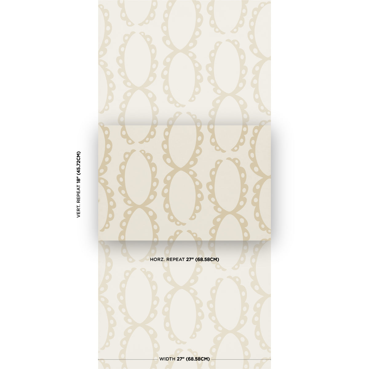 The Saints Wallpaper in warm white color - pattern number 5018380 - by Schumacher in the Backdrop I collection