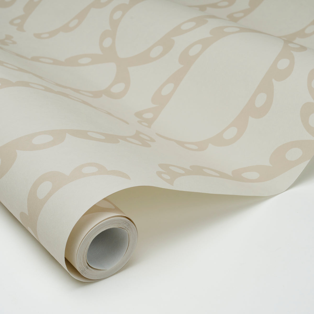 The Saints Wallpaper in warm white color - pattern number 5018380 - by Schumacher in the Backdrop I collection