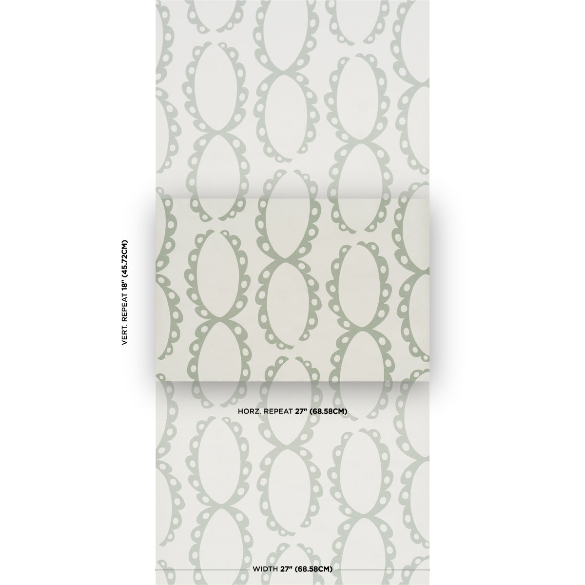 The Saints Wallpaper in cool green color - pattern number 5018382 - by Schumacher in the Backdrop I collection