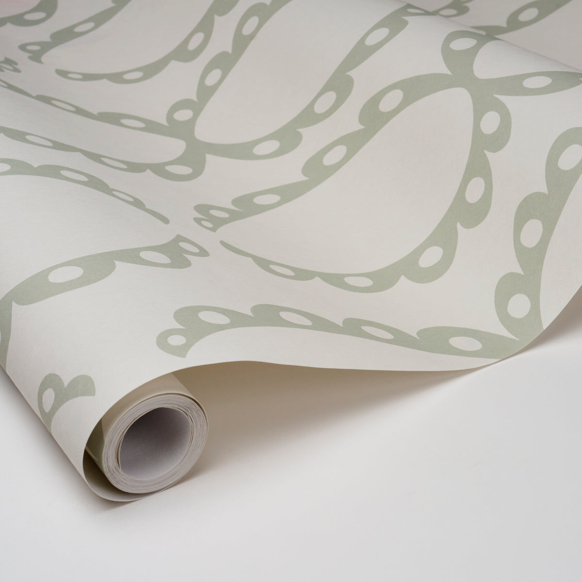 The Saints Wallpaper in cool green color - pattern number 5018382 - by Schumacher in the Backdrop I collection