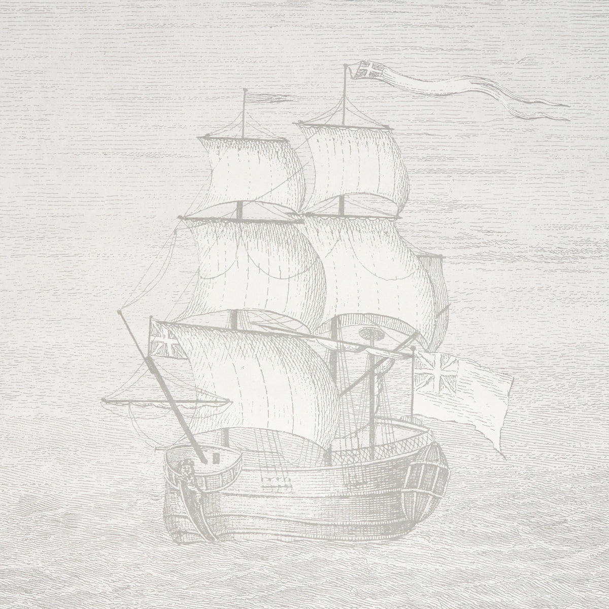 Philadelphia Harbor Panel Wallpaper in Grey color - pattern number 5018392 - by Schumacher in the American Heritage collection