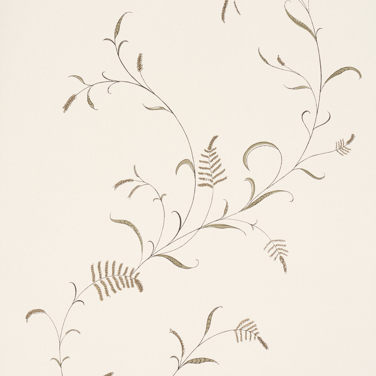 Winding Wheat Wallpaper in Neutral color - pattern number 5018430 - by Schumacher in the American Heritage collection