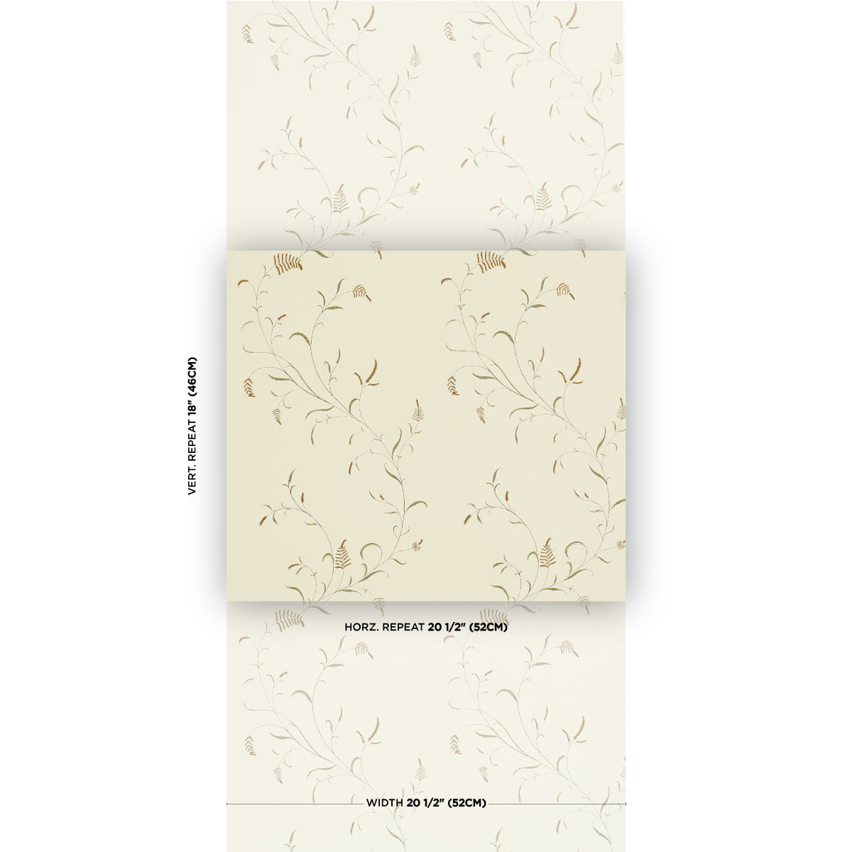 Winding Wheat Wallpaper in Green color - pattern number 5018431 - by Schumacher in the American Heritage collection