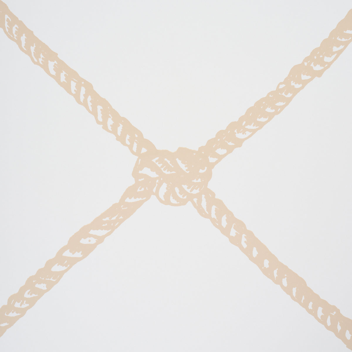 Large Rope Wallpaper in Sand color - pattern number 5019290 - by Schumacher in the Tillett collection