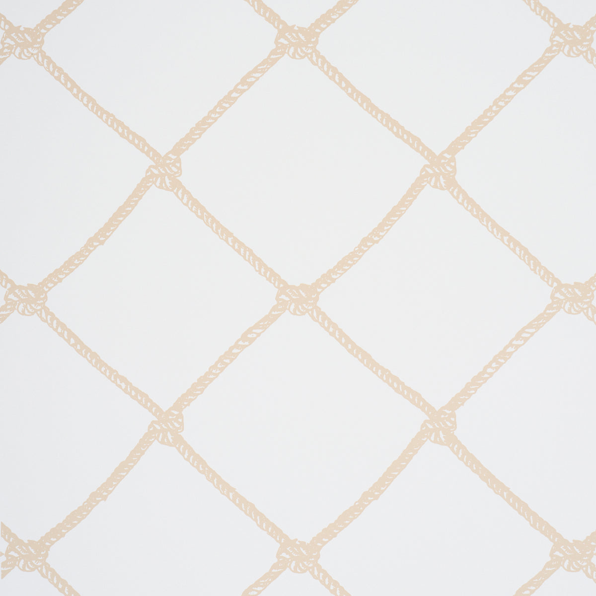 Large Rope Wallpaper in Sand color - pattern number 5019290 - by Schumacher in the Tillett collection