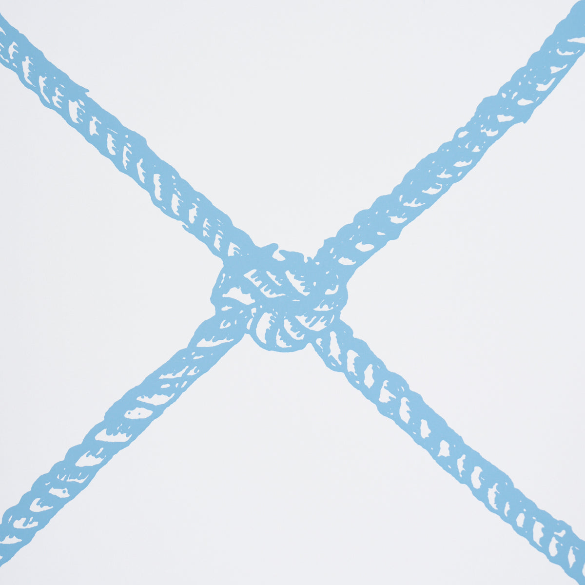 Large Rope Wallpaper in Blue color - pattern number 5019292 - by Schumacher in the Tillett collection