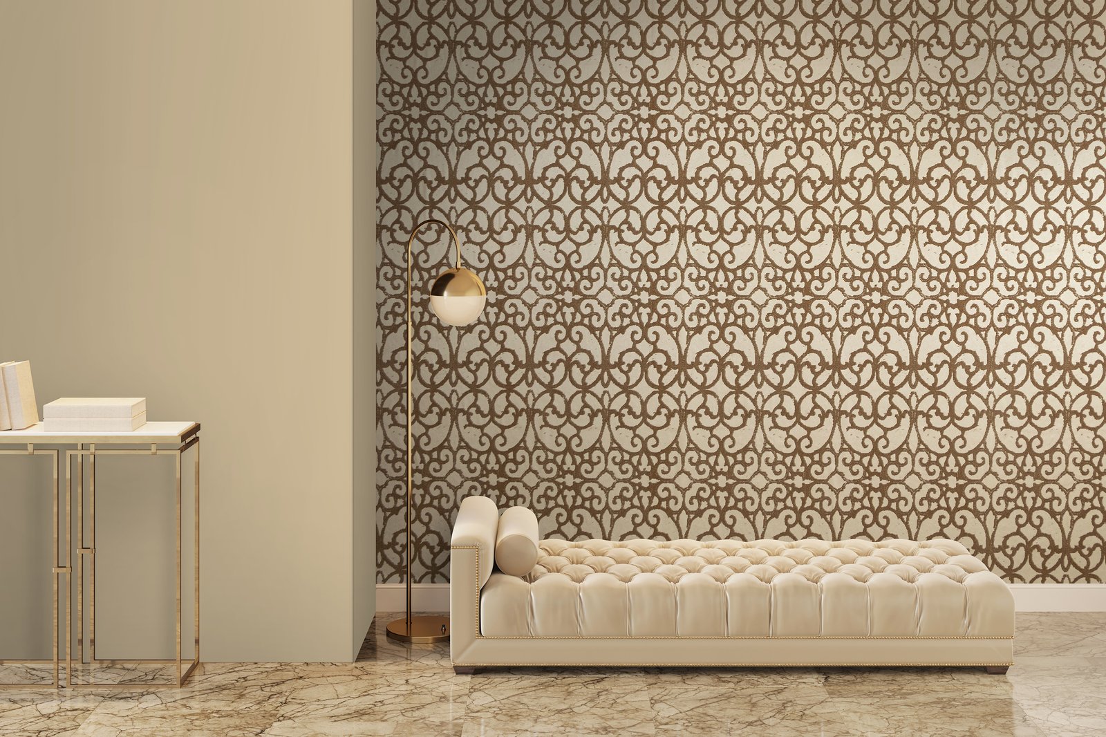 Pluto Sand Beige wallpaper in beige color - pattern number GH51207-23 - by Galerie in the Universe collection