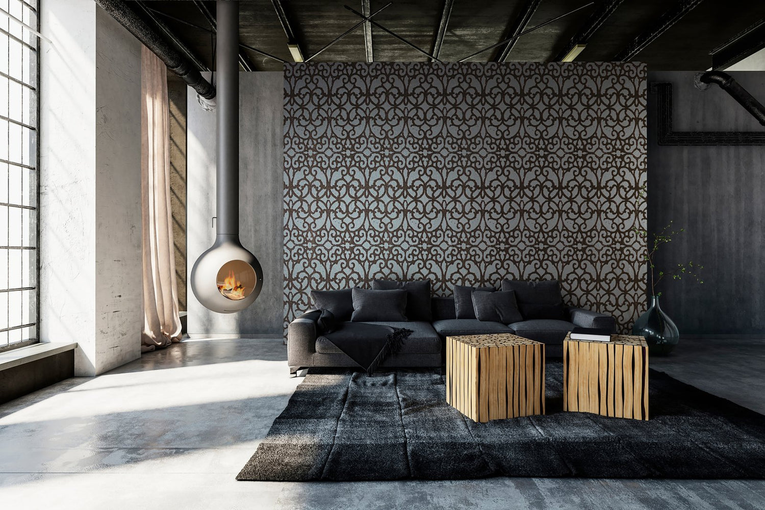 Pluto Ocean Blue wallpaper in blue color - pattern number GH51208-23 - by Galerie in the Universe collection