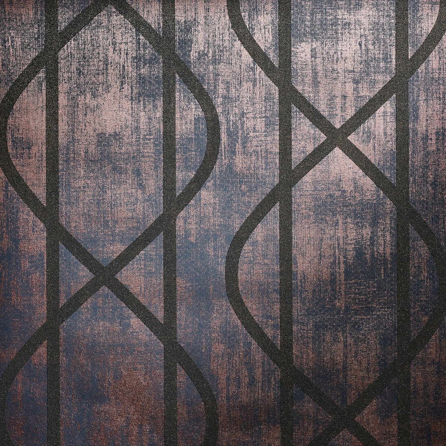 Saturn Ocean Blue wallpaper in purple lilac color - pattern number GH51214-23 - by Galerie in the Universe collection