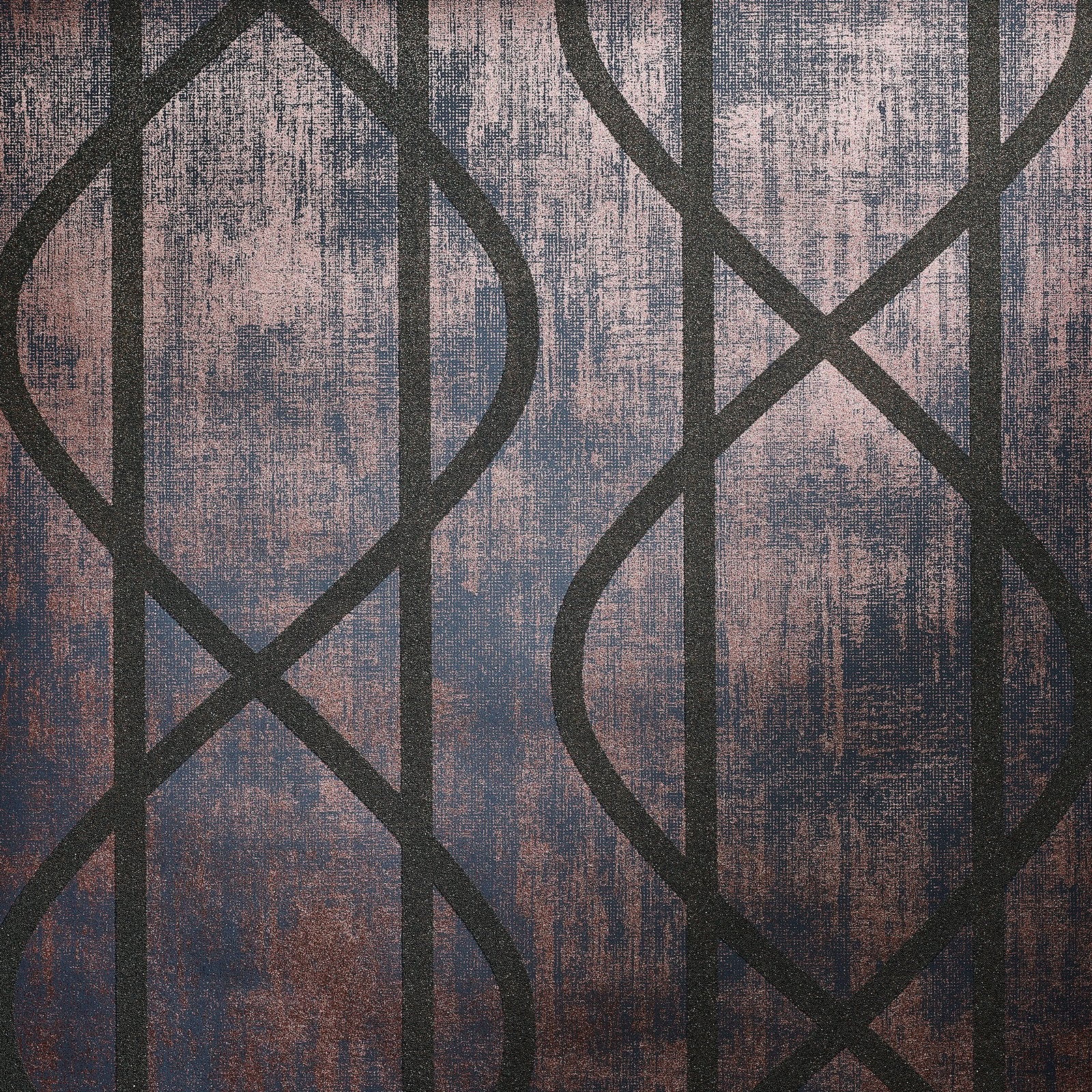 Saturn Ocean Blue wallpaper in purple lilac color - pattern number GH51214-23 - by Galerie in the Universe collection