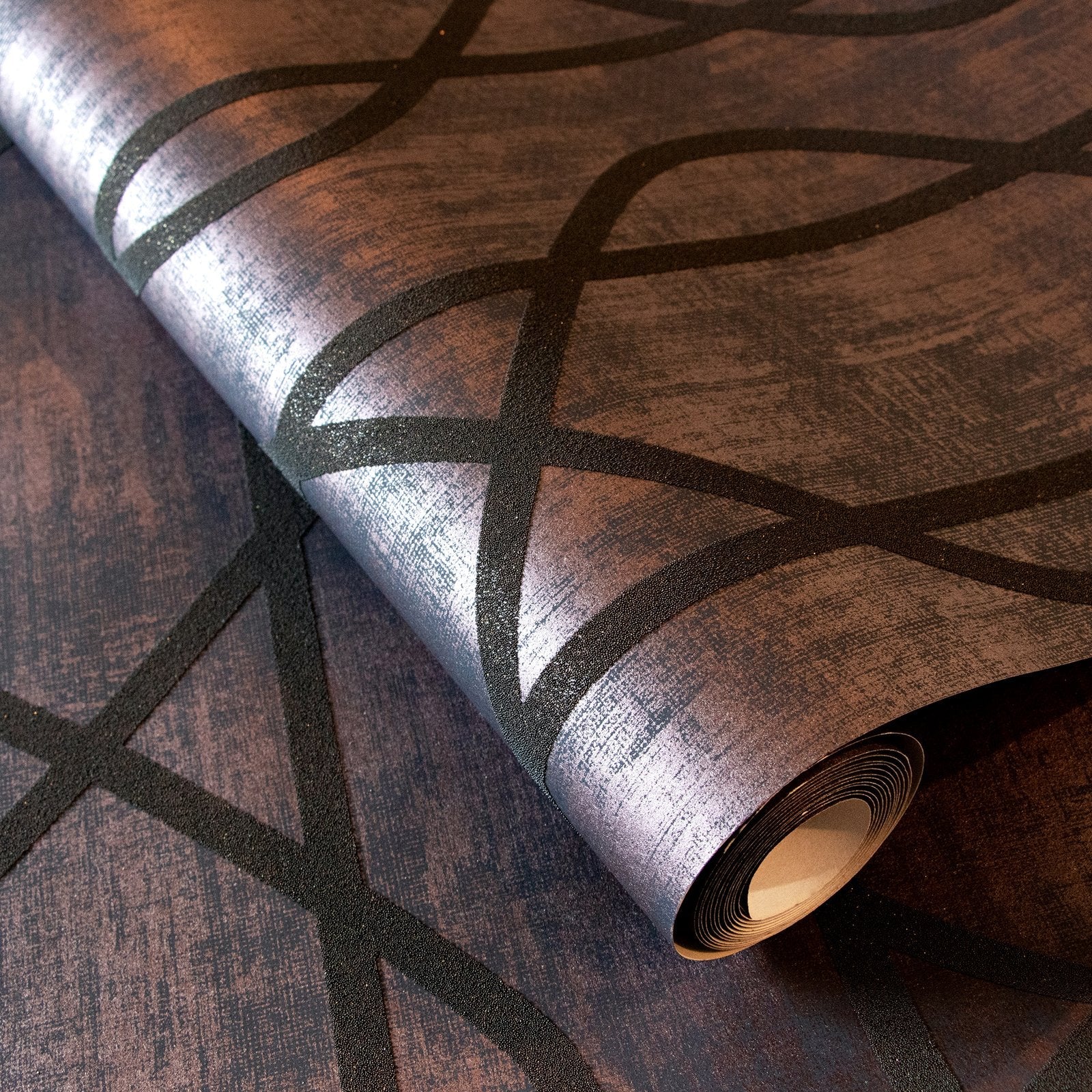 Saturn Ocean Blue wallpaper in purple lilac color - pattern number GH51214-23 - by Galerie in the Universe collection