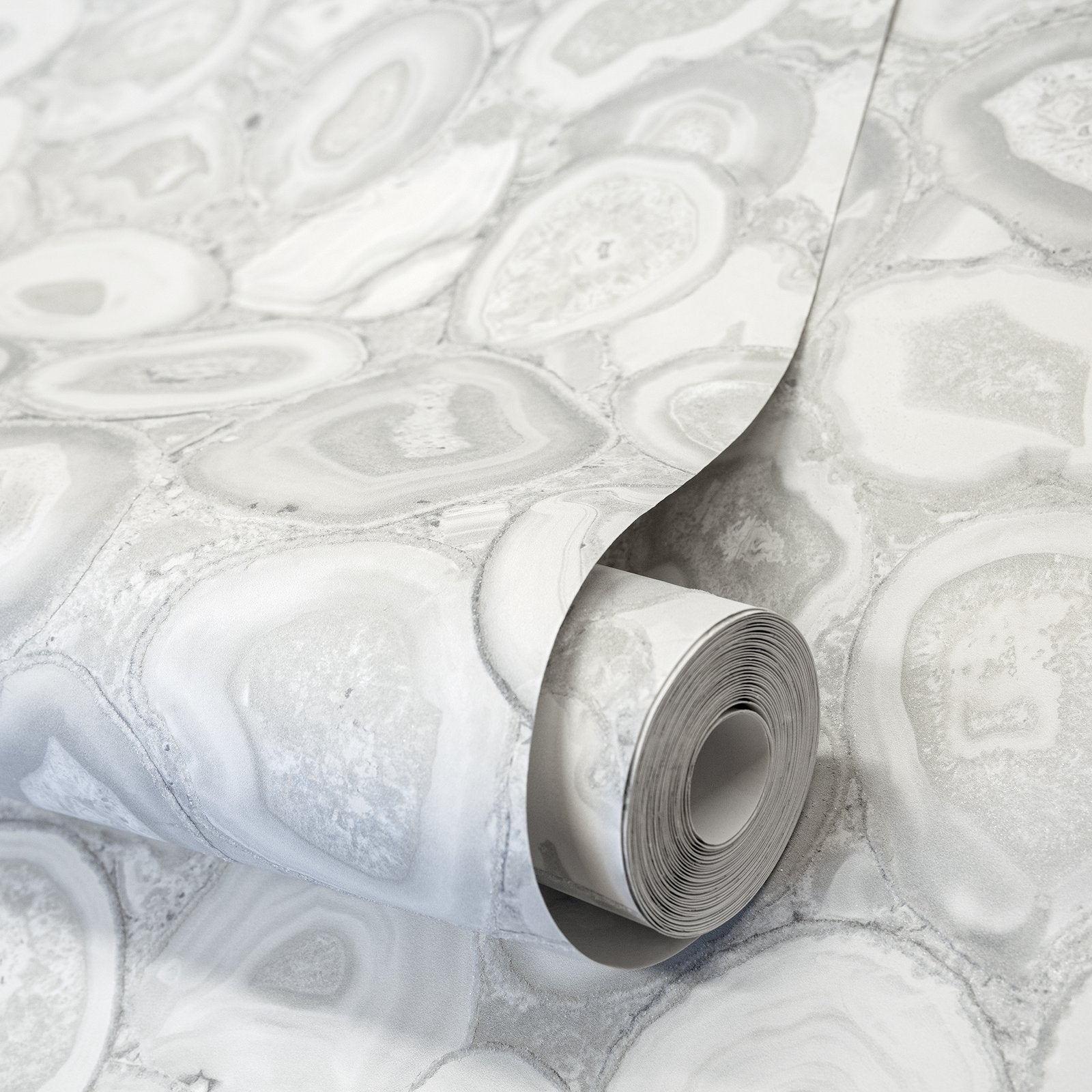 Agate wallpaper in silver grey color - pattern number GH51221-23 - by Galerie in the Pepper collection