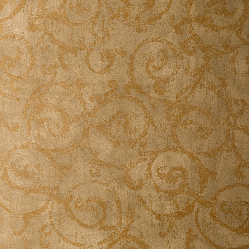 Bernini Scroll wallpaper in brushwood color - pattern number 528170 - by Schumacher in the Atelier collection