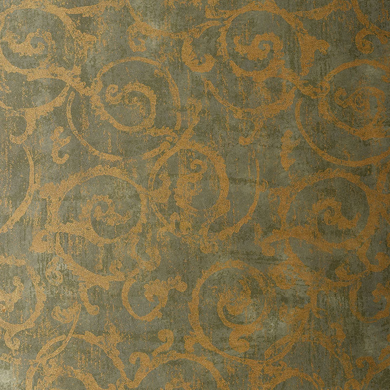 Bernini Scroll wallpaper in mist color - pattern number 528172 - by Schumacher in the Atelier collection