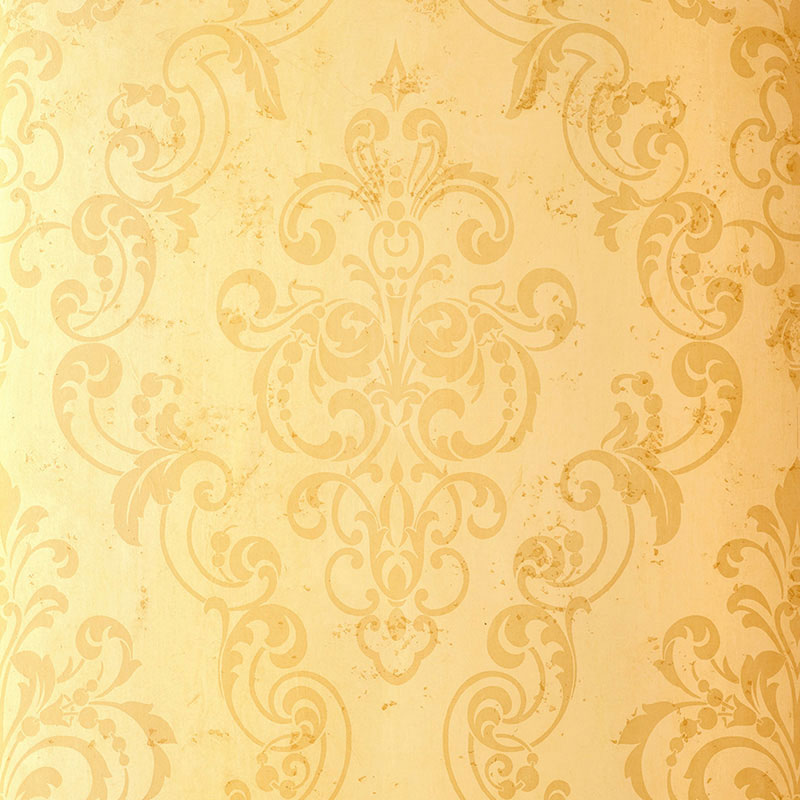 Giovan Damask wallpaper in maize color - pattern number 529121 - by Schumacher in the Palazzo collection