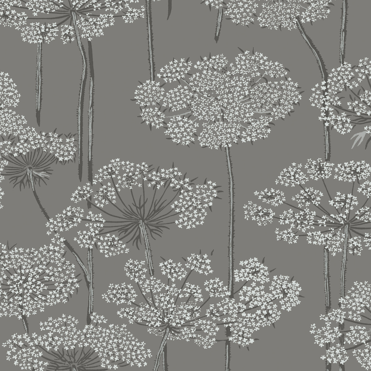 Ingrid wallpaper in grey color - pattern number 5477 - by Schumacher in the Borastapeter collection