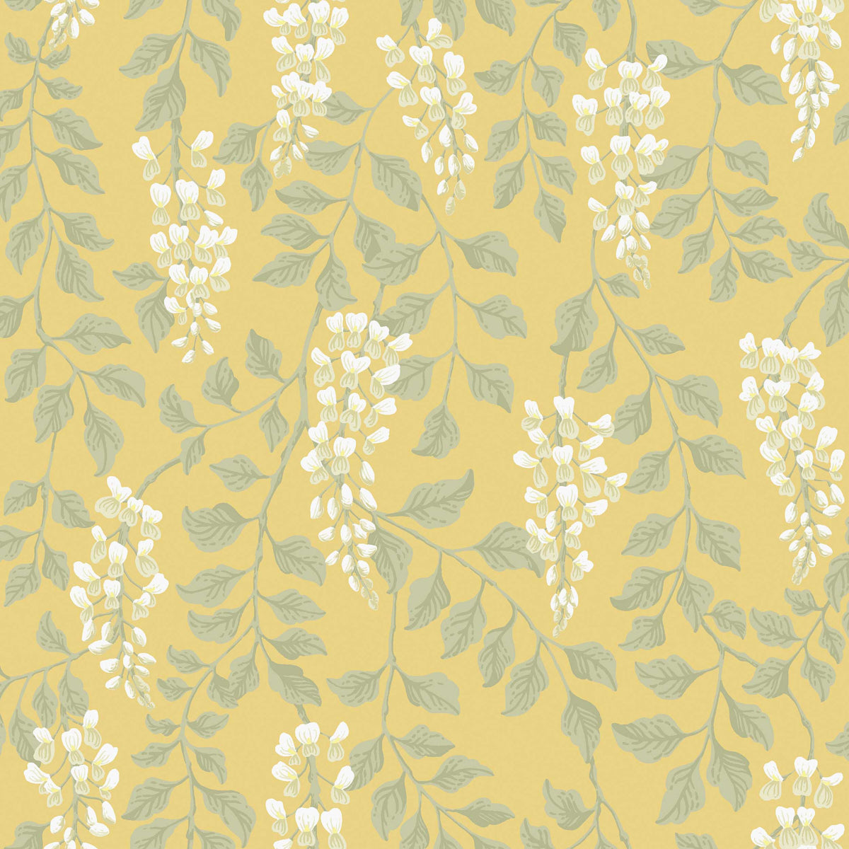 Blaregn wallpaper in yellow color - pattern number 5709 - by Schumacher in the Borastapeter collection