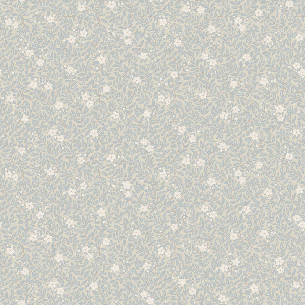 Myrten wallpaper in blue color - pattern number 5714 - by Schumacher in the Borastapeter collection