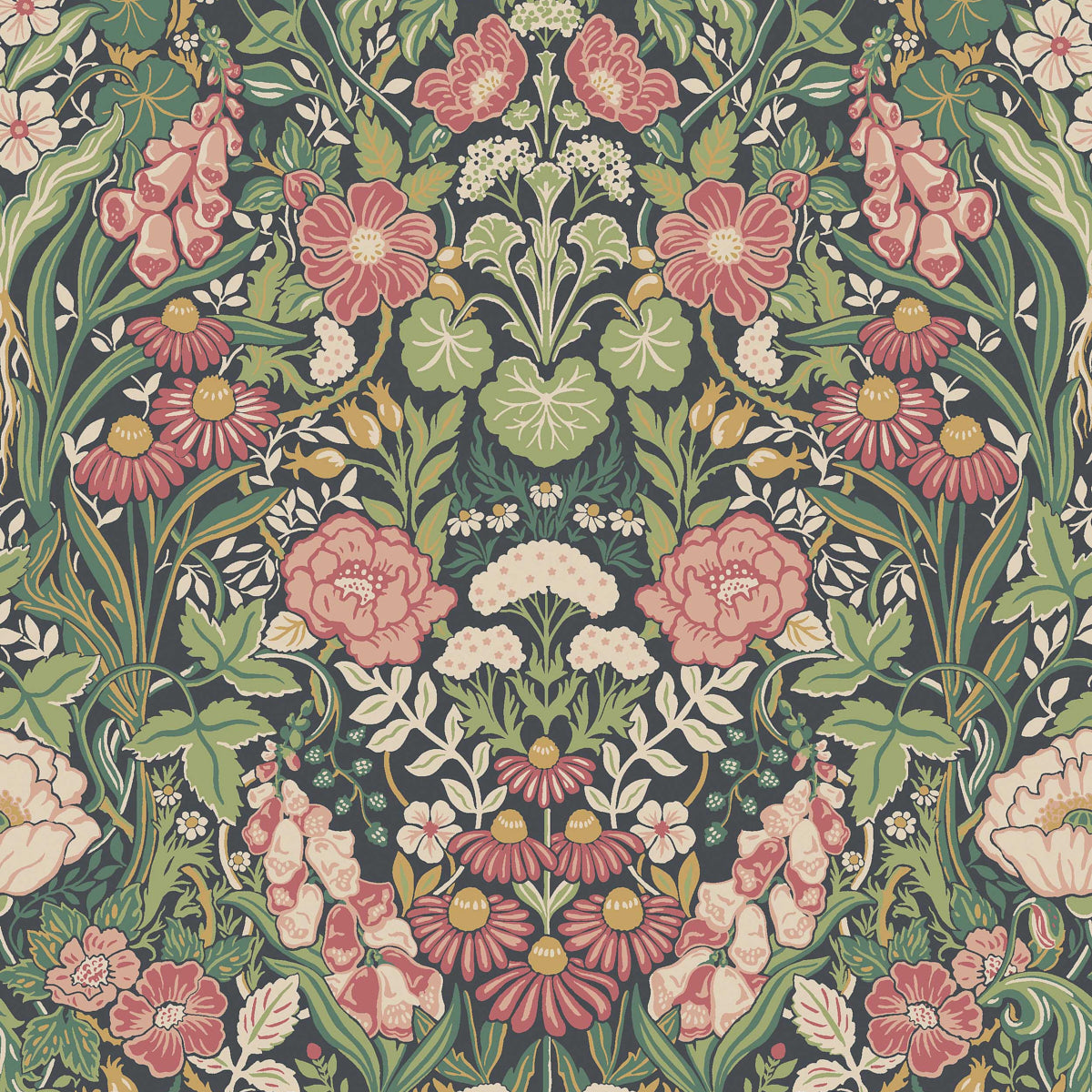 Ortagard fabric in spruce and midnight color - pattern number 5721 - by Schumacher in the Borastapeter collection