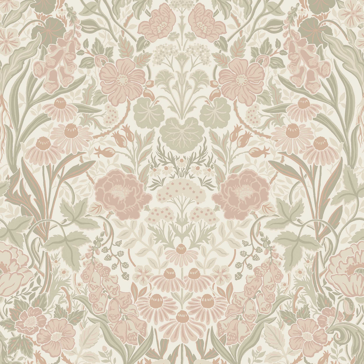 Ortagard fabric in blush and ivory color - pattern number 5724 - by Schumacher in the Borastapeter collection