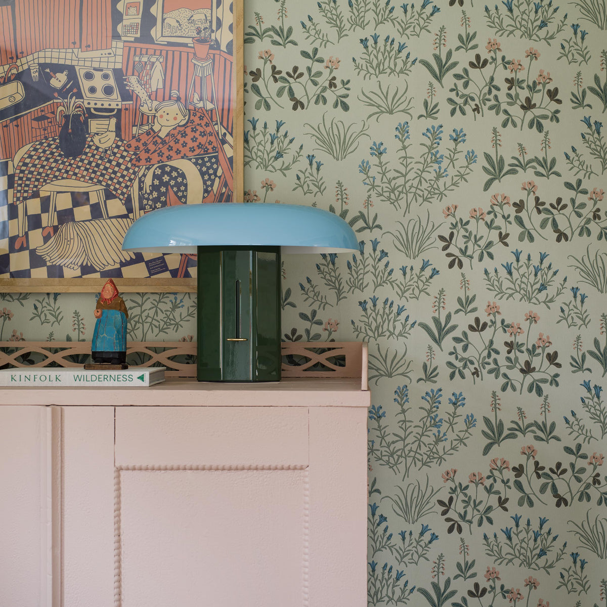 Noras Äng Wallpaper in mineral color - pattern number 5801 - by Schumacher in the Borastapeter collection