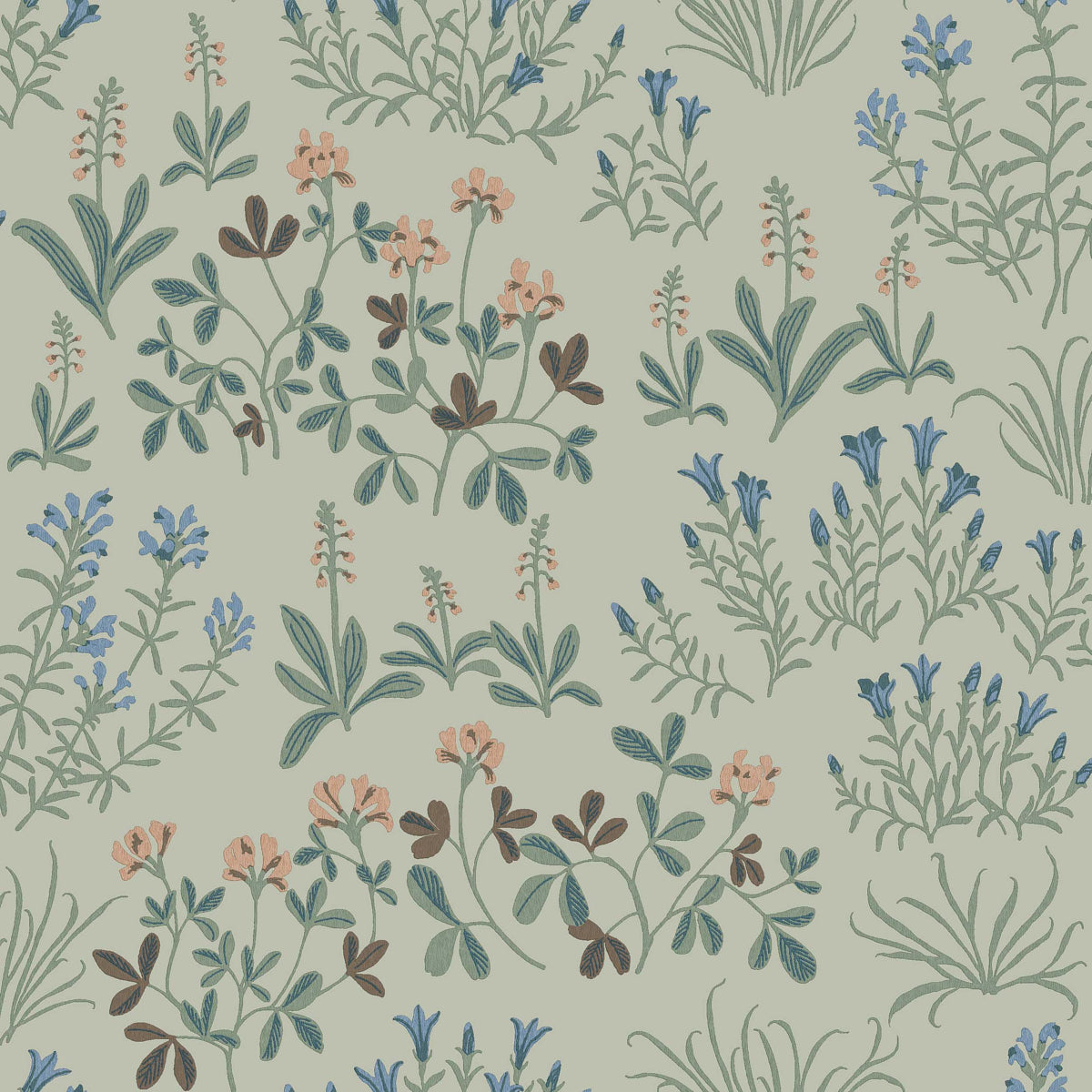 Noras Äng Wallpaper in mineral color - pattern number 5801 - by Schumacher in the Borastapeter collection