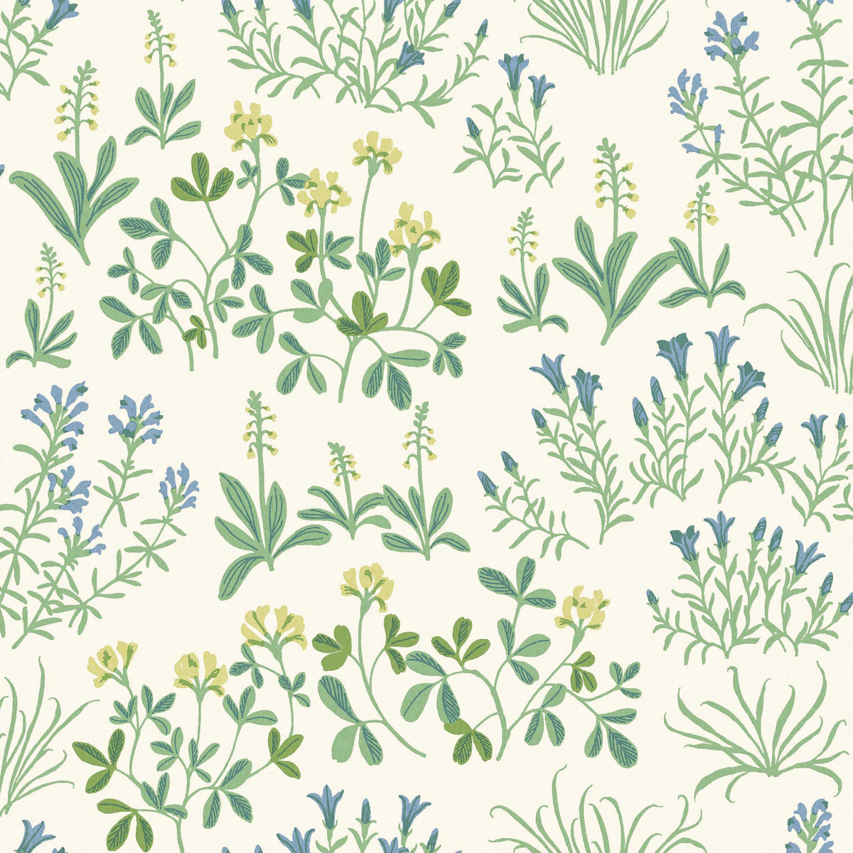 Noras Äng Wallpaper in leaf color - pattern number 5803 - by Schumacher in the Borastapeter collection