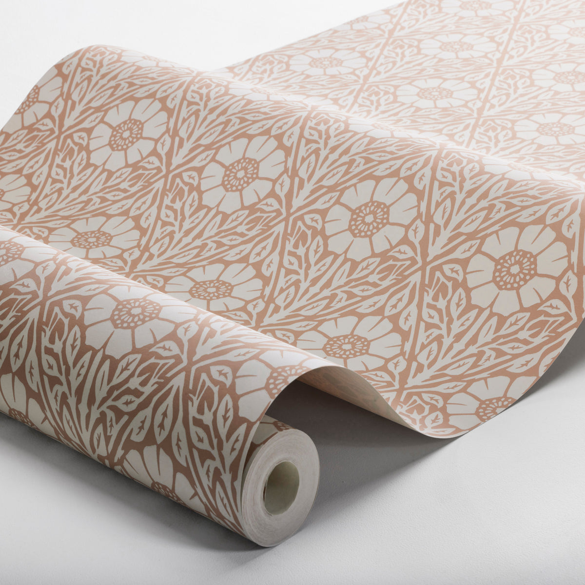 Nyponros Wallpaper in terracotta color - pattern number 5812 - by Schumacher in the Borastapeter collection