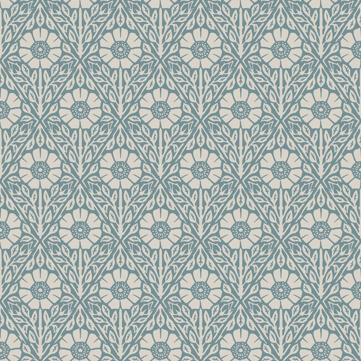 Nyponros Wallpaper in blue color - pattern number 5813 - by Schumacher in the Borastapeter collection