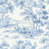 Countryside Morning wallpaper in blue and white color - pattern number 6142 - by Schumacher in the Borastapeter collection