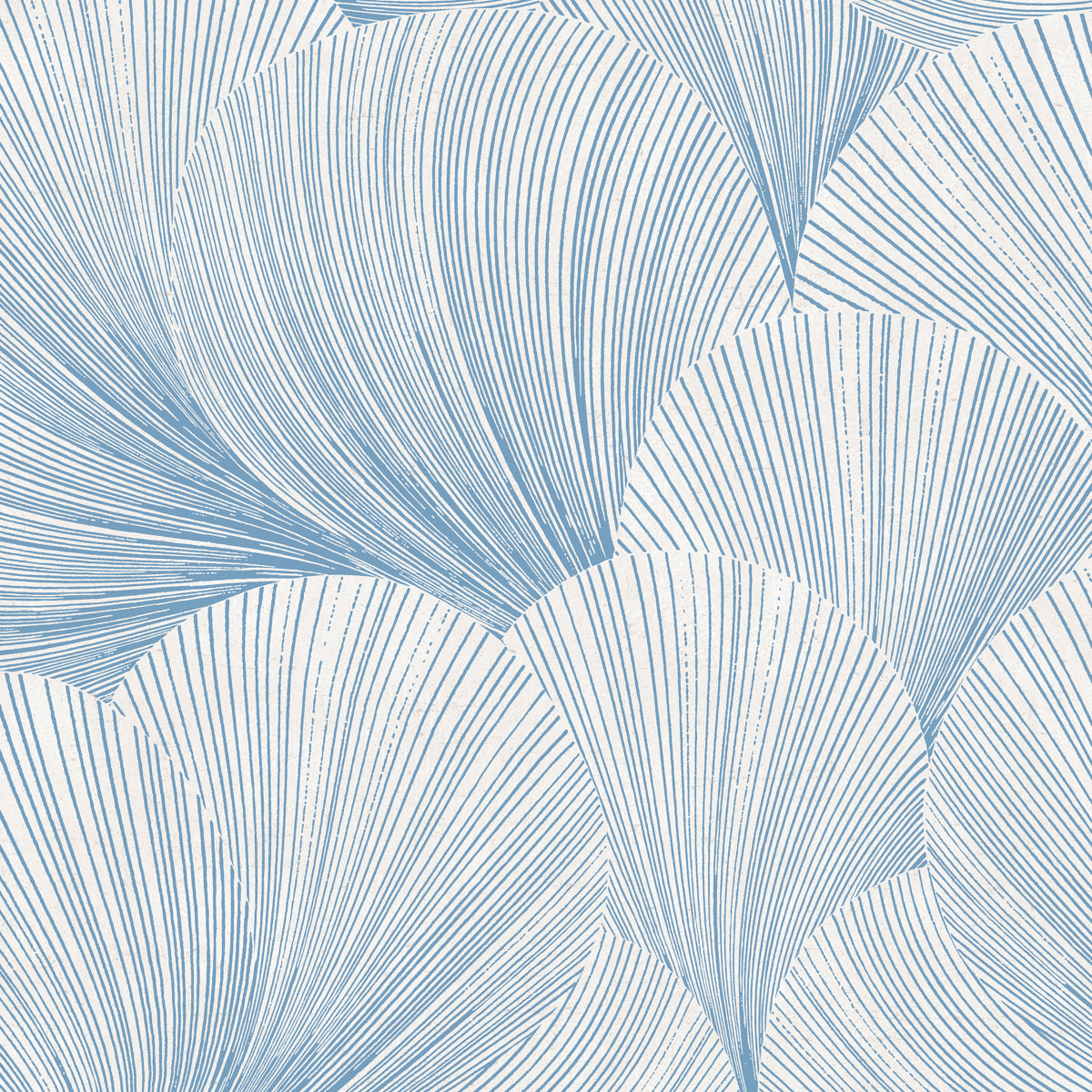 Mirage wallpaper in blue and white color - pattern number 6152 - by Schumacher in the Borastapeter collection