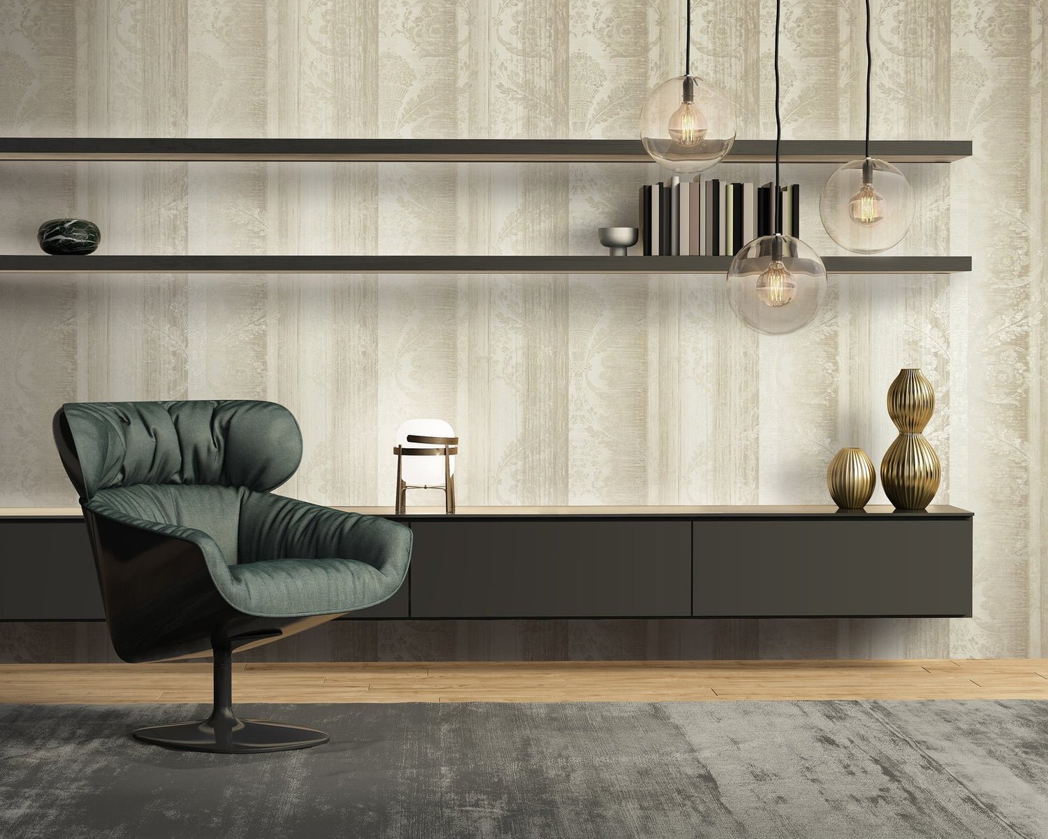 Nerites wallpaper in beige color - pattern number 64275 - by Galerie in the Adonea collection