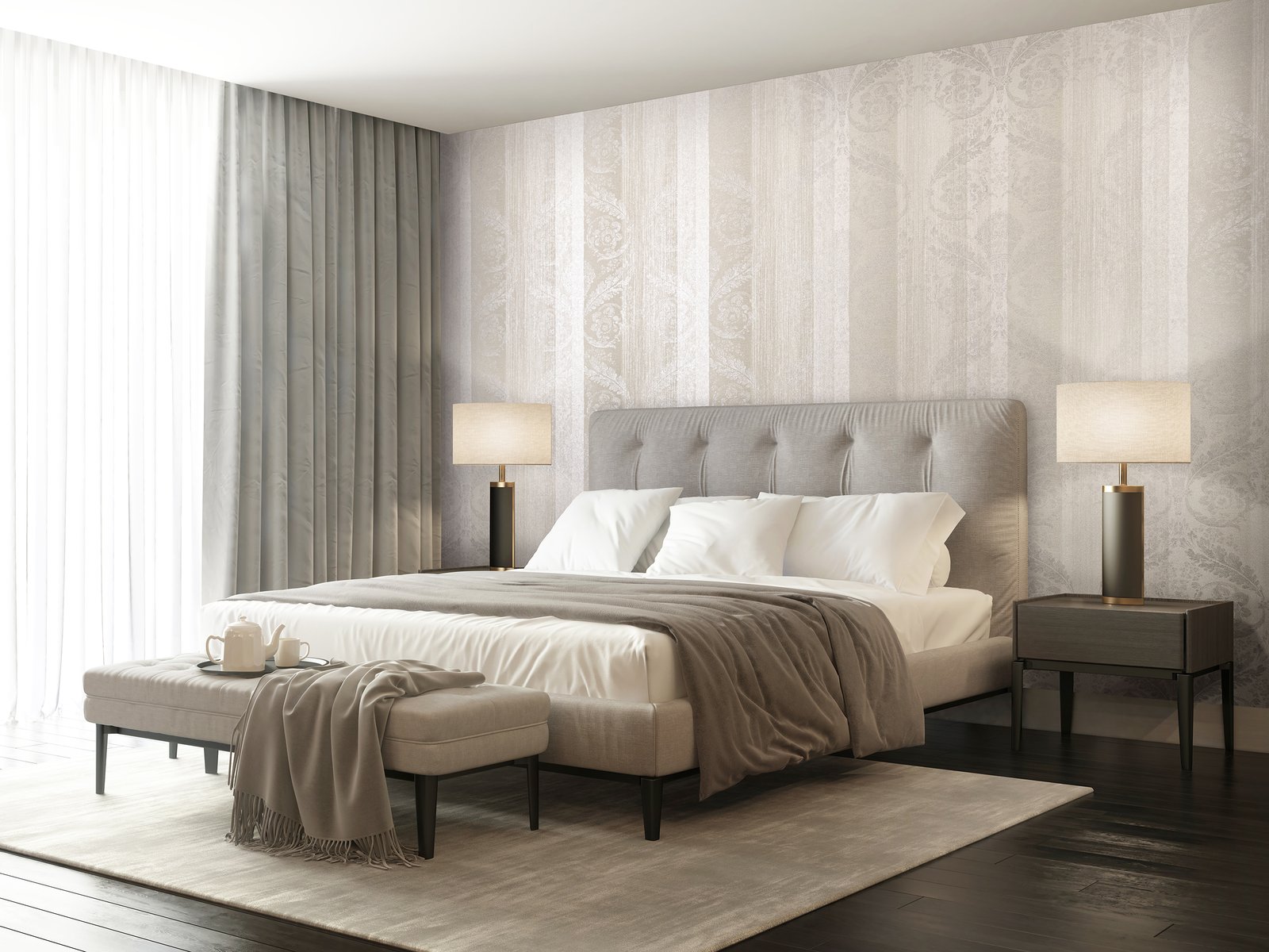 Nerites wallpaper in beige color - pattern number 64276 - by Galerie in the Adonea collection