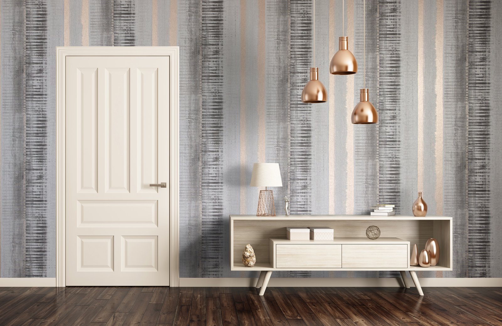 Hermes wallpaper in silver grey color - pattern number 64289 - by Galerie in the Adonea collection