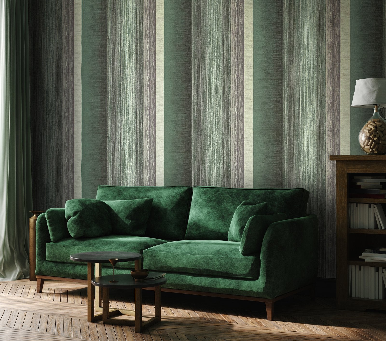 Poseidon wallpaper in green color - pattern number 64292 - by Galerie in the Adonea collection