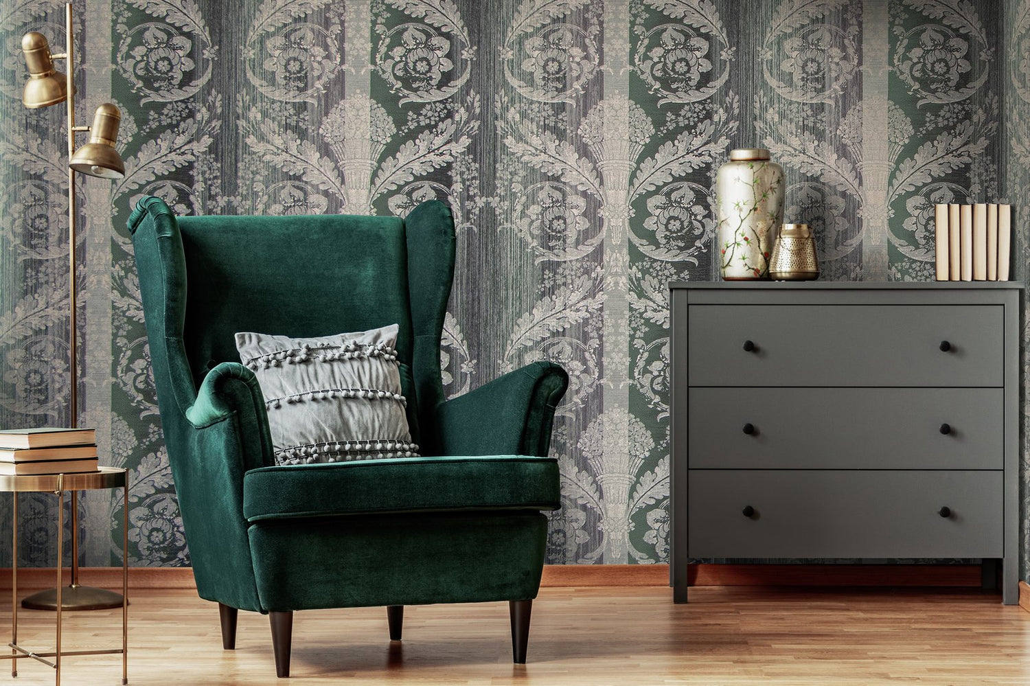 Nerites wallpaper in green color - pattern number 64293 - by Galerie in the Adonea collection