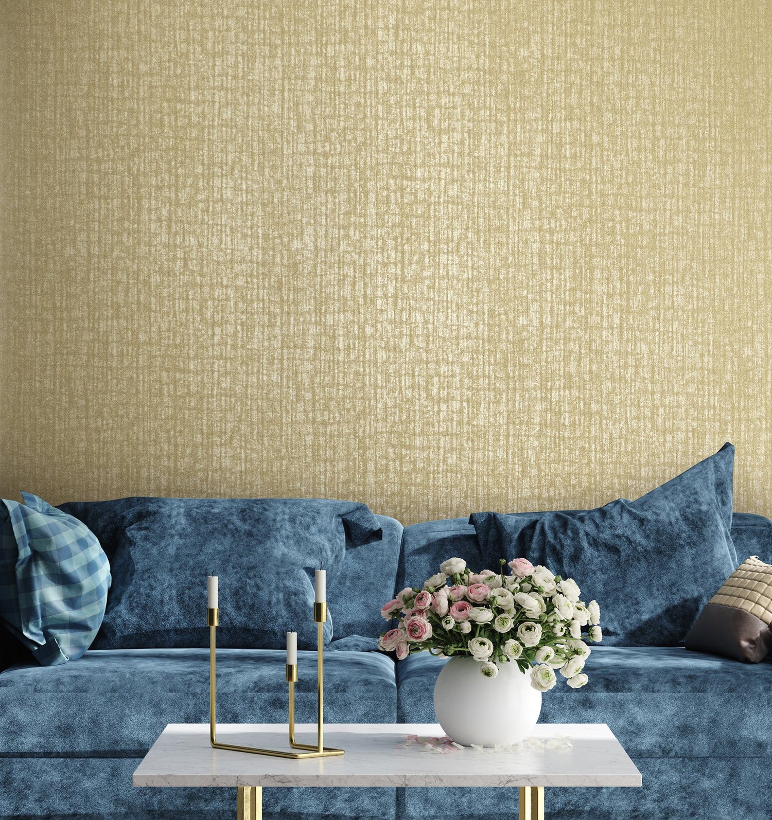 Zeus wallpaper in beige color - pattern number 64297 - by Galerie in the Adonea collection