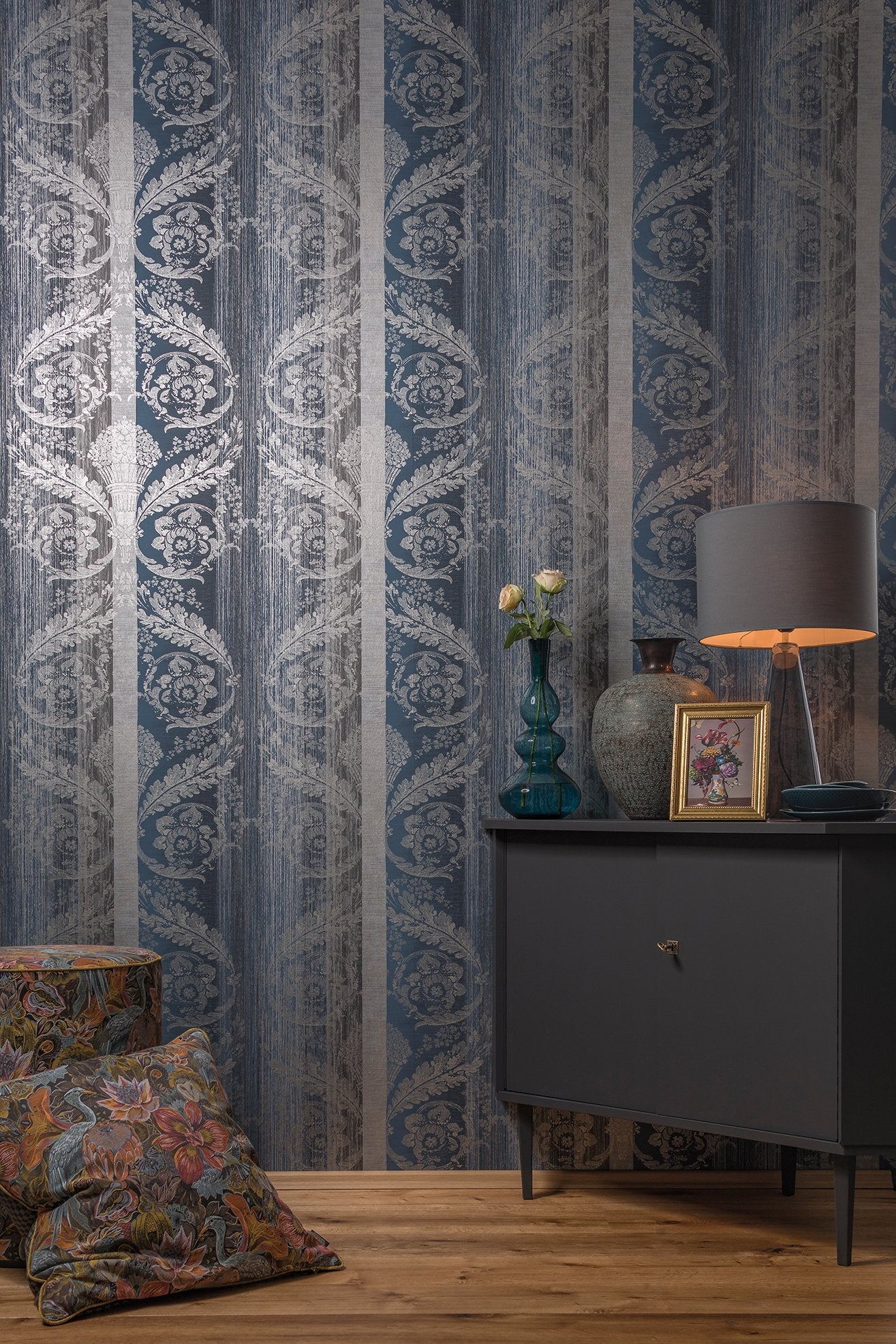 Nerites wallpaper in blue color - pattern number 64300 - by Galerie in the Adonea collection